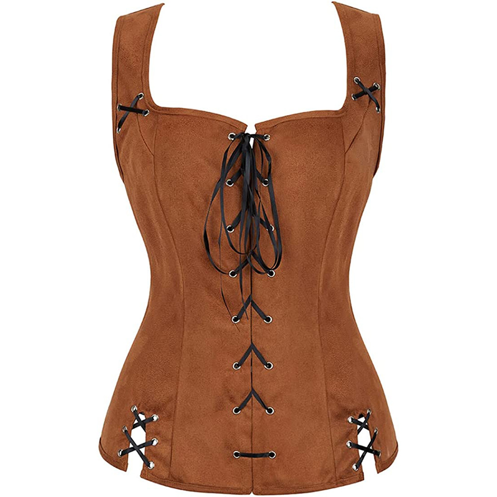 Blouses - ZOETOPKID Damen Piraten-Halloween-Kostüm, mittelalterliche Weste, Cosplay,