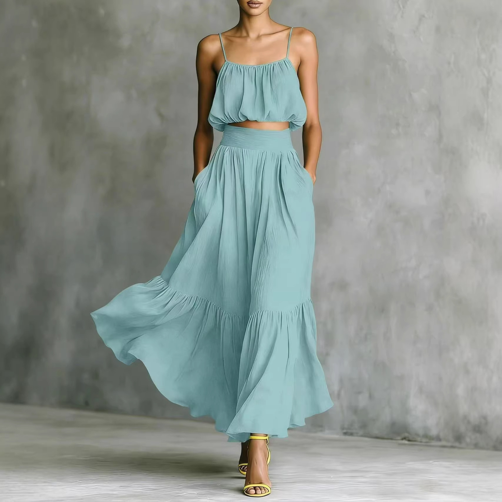 Damen Sommer 2-teiliges Outfit – Boho Summer Beach Maxi Dress Bewertung und Preis
