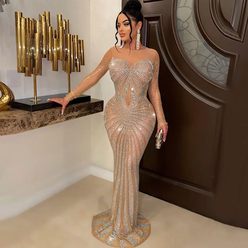 Sexy Sparkly Kristall Strass M – Sexy Mesh Sheer Bodycon Dress Bewertung und Preis
