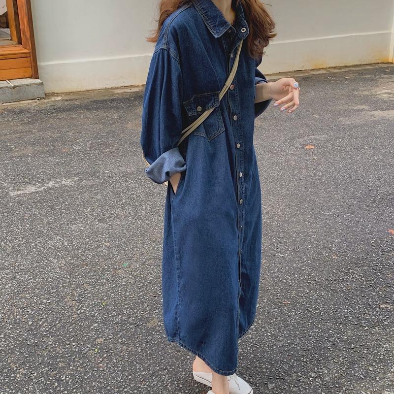 2026 Neues Damen-Jeanshemdklei – Korean Style A Line Shirt Dress Bewertung und Preis